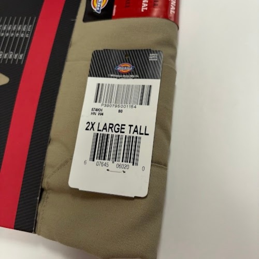 NWT Dickies Long Sleeve Twill Work Shirt Mens 2XL‎ Tall Khaki Original Easy Care - Picture 6 of 7